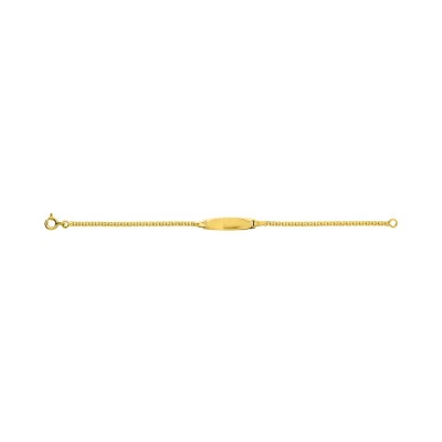 Gourmette Bébé en or jaune, taille 14cm
