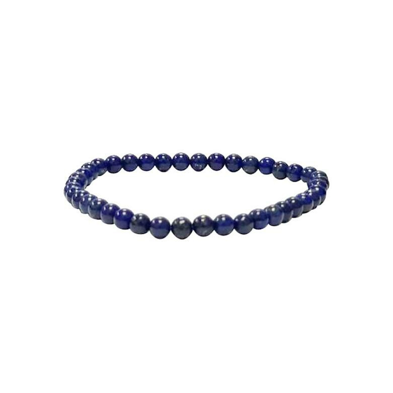 Bracelet Minerama boules en lapis lazuli, 4mm