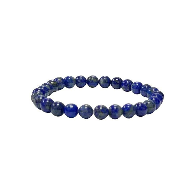 Bracelet Minerama boules en lapis lazuli, 6mm