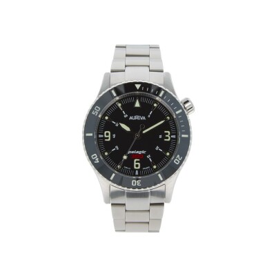 Montre Auriva Black Pelagic 300, Bracelets Tropic black et acier