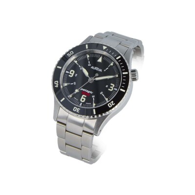 Montre Auriva Black Pelagic 300, Bracelets Tropic black et acier