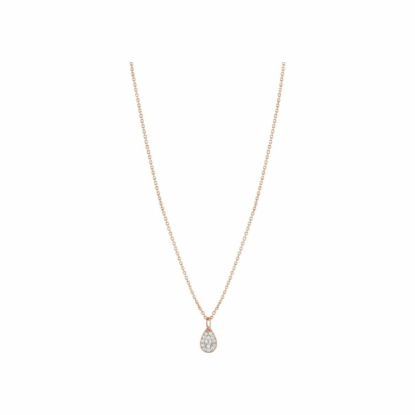 GINETTE NY Mini BLISS necklace, rose gold and diamonds
