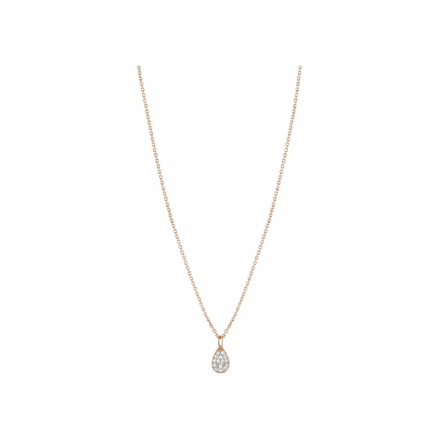 GINETTE NY Mini BLISS necklace, rose gold and diamonds