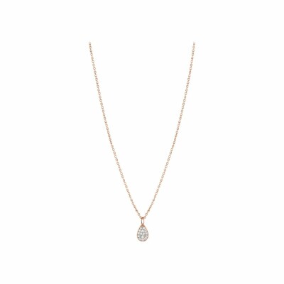 GINETTE NY Mini BLISS necklace, rose gold and diamonds