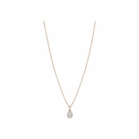 GINETTE NY Mini BLISS necklace, rose gold and diamonds