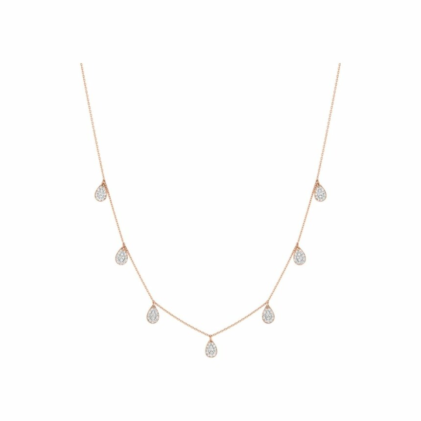GINETTE NY 7 Mini BLISS necklace, rose gold and diamonds