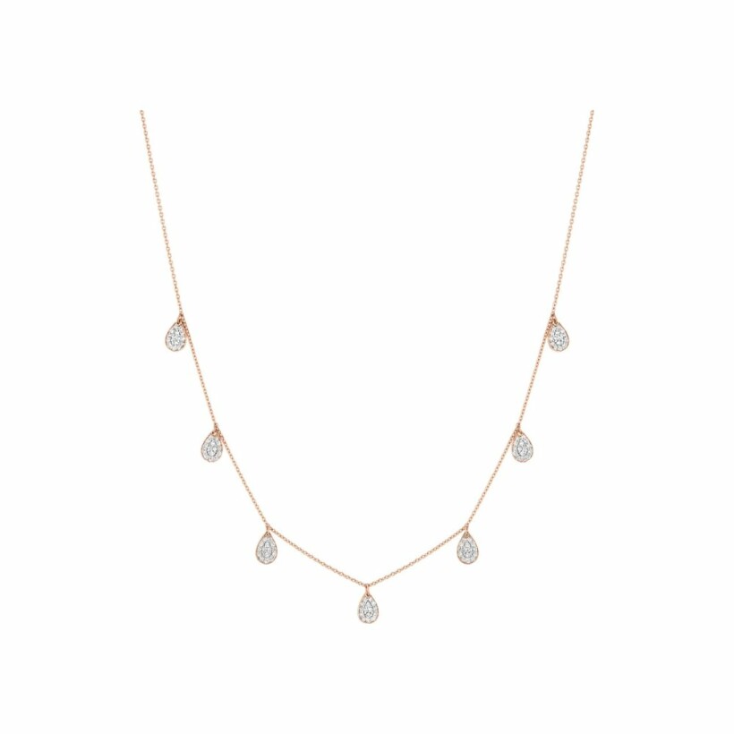GINETTE NY 7 Mini BLISS necklace, rose gold and diamonds