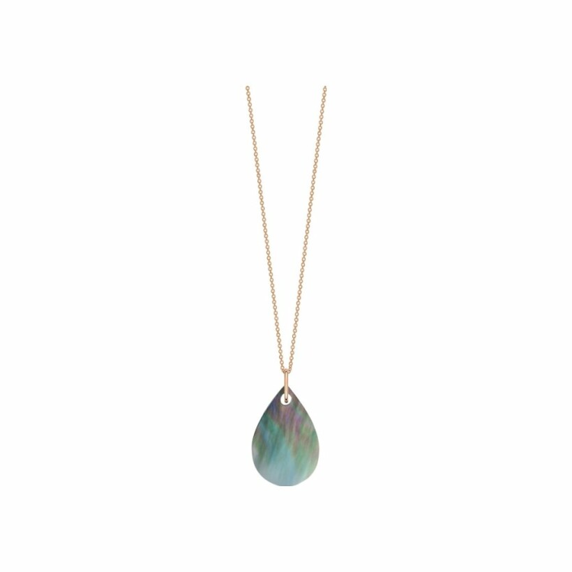 GINETTE NY Mini BLISS necklace, rose gold and mother-of-pearl