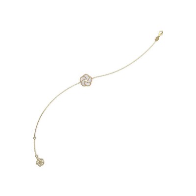 Bracelet La Prima Gioielli Bloomy en or jaune, nacre et diamant