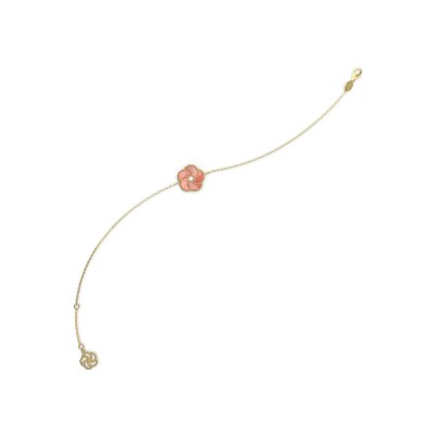 Bracelet La Prima Gioielli Bloomy en or jaune, rhodonite et diamant