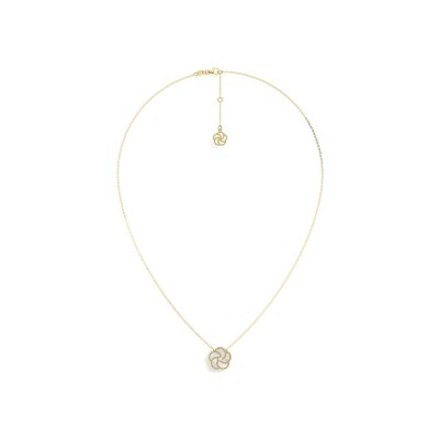 Collier La Prima Gioielli Bloomy en or jaune, nacre et diamant