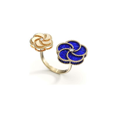 Bague La Prima Gioielli Bloomy en or jaune, lapis lazuli et diamant