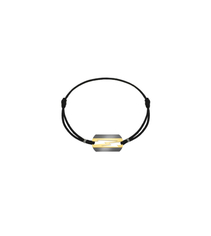 Akillis LoveTag bracelet in titanium and yellow gold