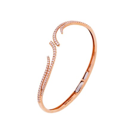 Bracelet en or rose et diamants