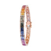 Bracelet Rainbow en or rose, saphirs multicolores et diamants