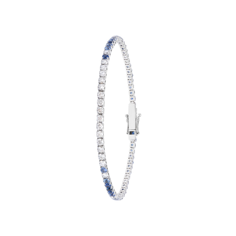 Bracelet Idylle en or rose, saphirs et diamants