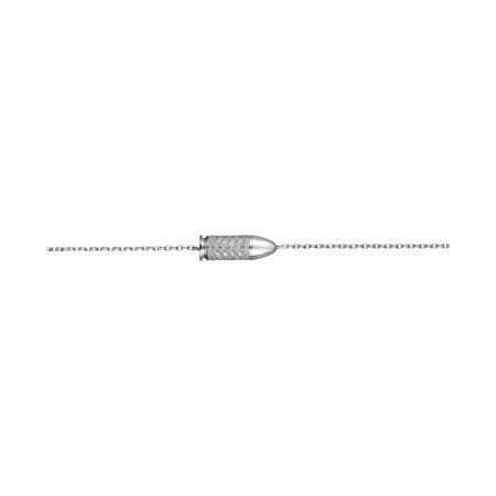 Akillis Mini Bang Bang chain bracelet, white gold, diamond pave