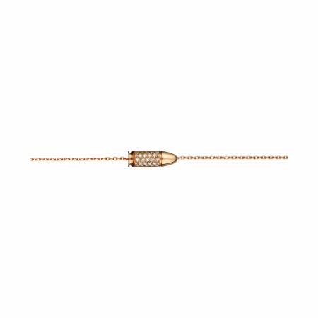 Akillis Mini Bang Bang chain bracelet, rose gold, diamond pave