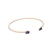 Bracelet rigide Ginette NY Midnight en or rose et blue sand stone