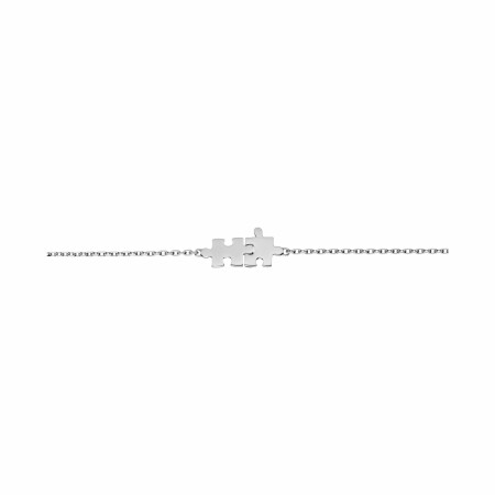 Akillis Mini Puzzle duo chain bracelet, white gold