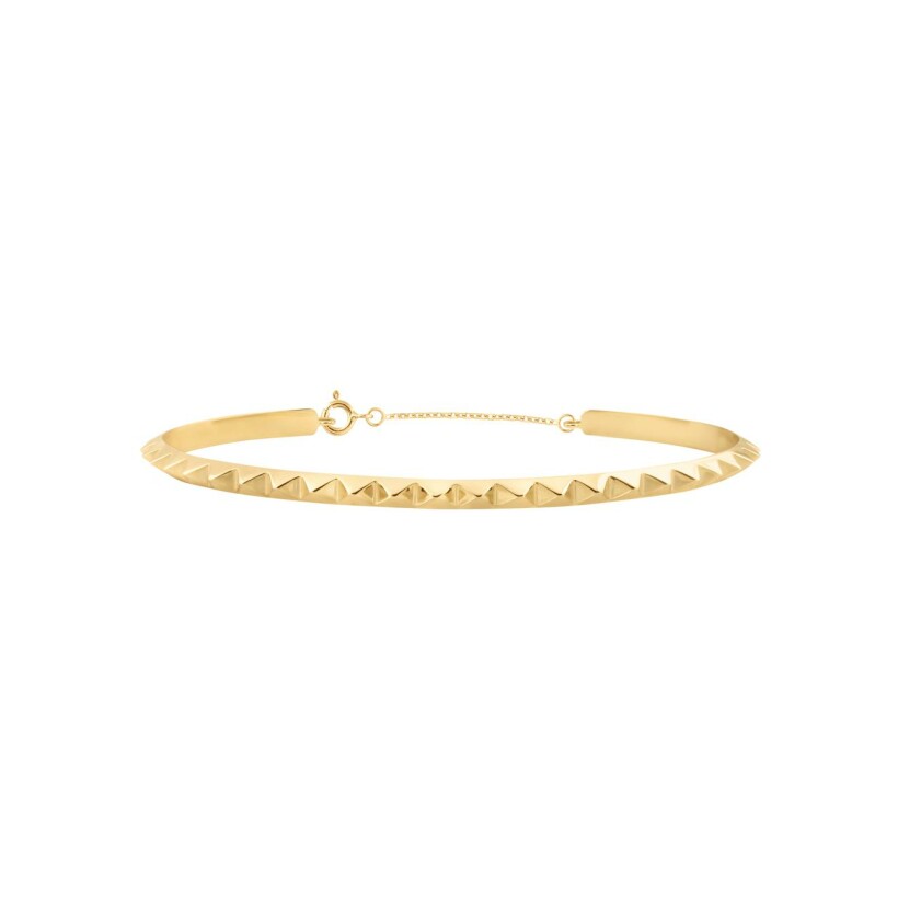 Bracelet jonc Charlet Pyramide en or jaune