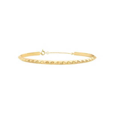 Bracelet jonc rigide Charlet Pyramide en or jaune