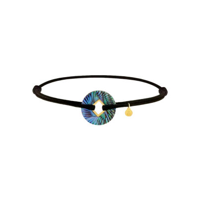 Bracelet min&ral Joaillerie Coins en or jaune et abalone