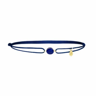 Bracelet min&ral Joaillerie Bestouan en or jaune et lapis lazuli