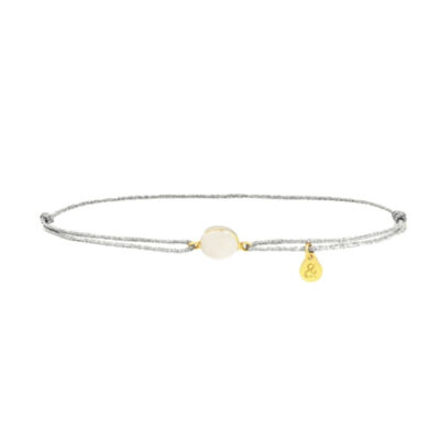 Bracelet min&ral Joaillerie Bestouan en or jaune et pierre de lune