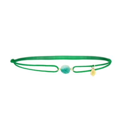Bracelet min&ral Joaillerie Bestouan en or jaune et amazonite