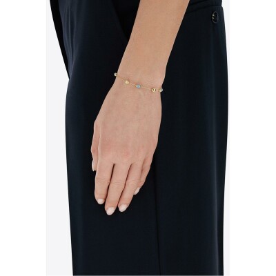 Bracelet Nanis Dancing Azure en or jaune et aigue-marine
