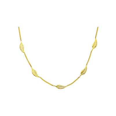 Collier Maison Ballet by Scarlett petites plumes en or jaune