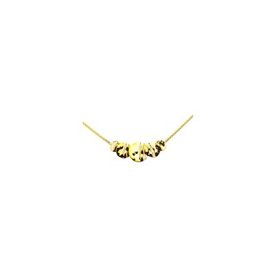 Collier Maison Ballet by Scarlett ronds froissés en or jaune