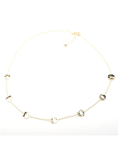 Collier Maison Ballet by Scarlett ronds froissés en or jaune 9 carats
