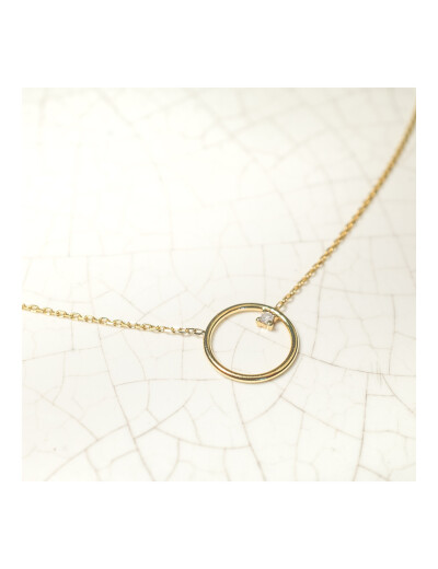 Collier Maison Ballet by Scarlett en or jaune et diamant de synthèse