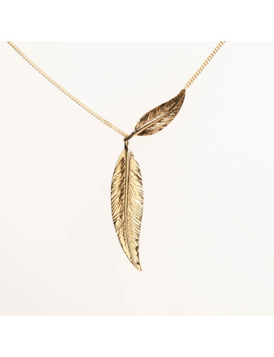 Collier Maison Ballet by Scarlett plumes en or jaune 9 carats