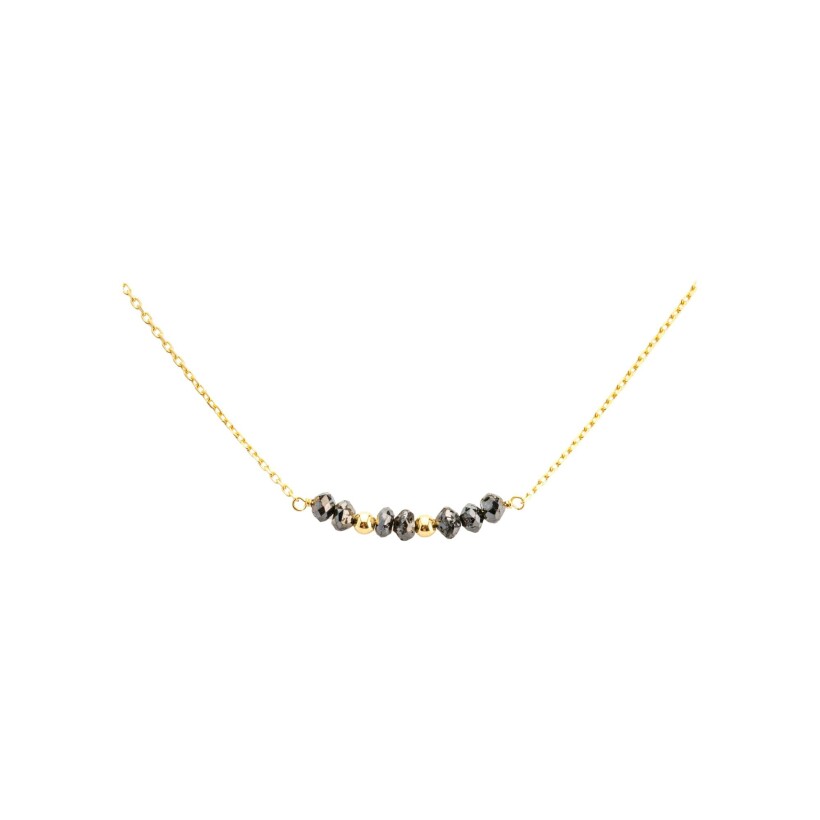 Collier Maison Ballet by Scarlett en or jaune et diamants noirs