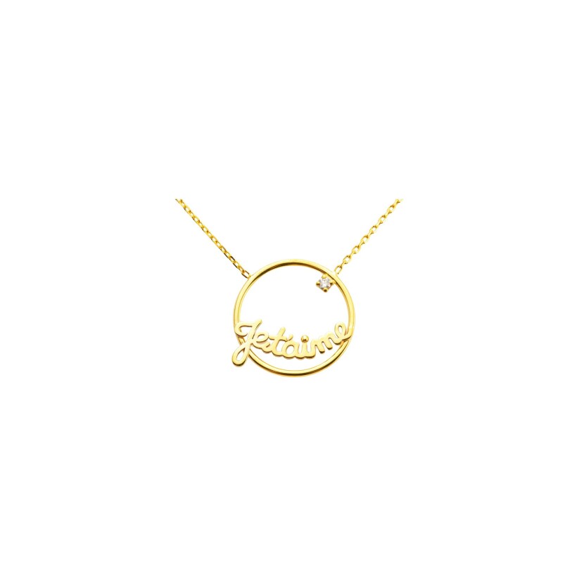 Collier Maison Ballet by Scarlett je t'aime en or jaune et diamant