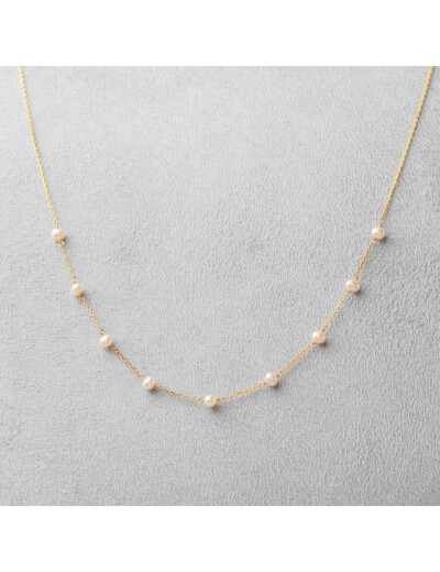Collier Maison Ballet by Scarlett en or jaune 9 carats et perle