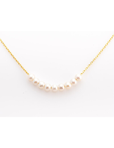 Collier Maison Ballet by Scarlett en or jaune 9 carats et perle de culture d'eau douce