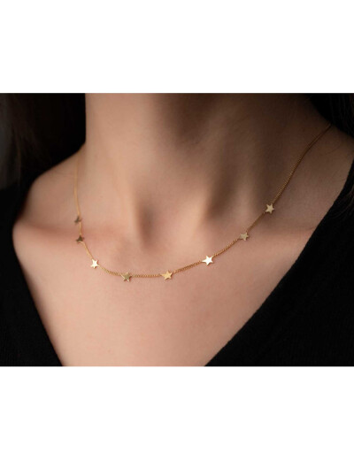 Collier Maison Ballet by Scarlett étoiles en or jaune 9 carats