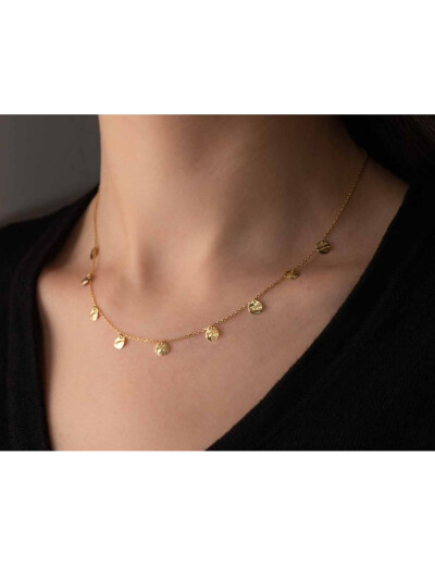 Bracelet Maison Ballet by Scarlett ronds froissés en or jaune 9 carats