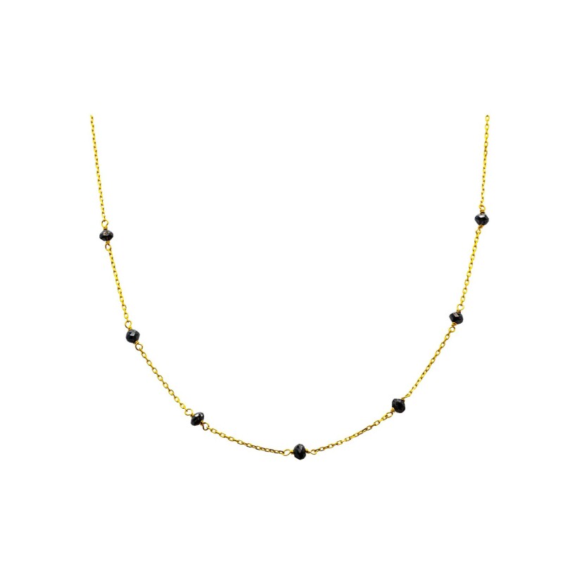 Collier Maison Ballet by Scarlett en or jaune et diamants noirs