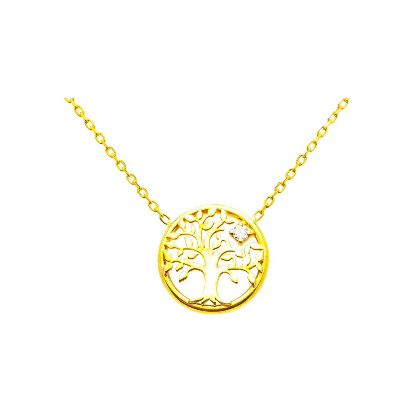 Collier Maison Ballet by Scarlett arbre de vie en or jaune et diamant