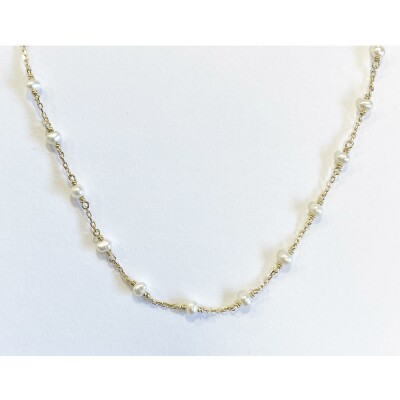 Collier Maison Ballet by Scarlett en or jaune 9 carats et perle