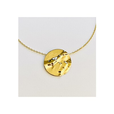 Collier Maison Ballet by Scarlett rond froissé en or jaune 9 carats