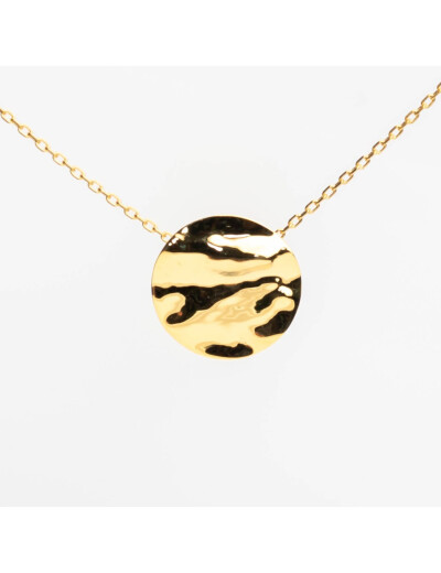 Collier Maison Ballet by Scarlett rond froissé en or jaune 9 carats
