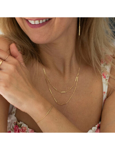 Collier Maison Ballet by Scarlett grunge en or jaune 9 carats