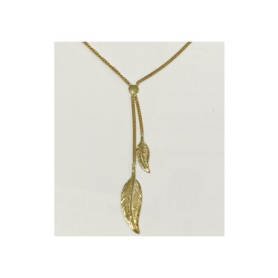Collier Maison Ballet by Scarlett petites plumes en or jaune 9 carats