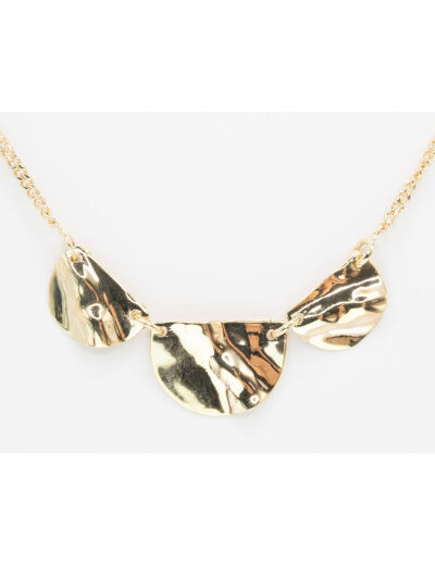 Collier Maison Ballet by Scarlett demi-rond froissé en or jaune 9 carats